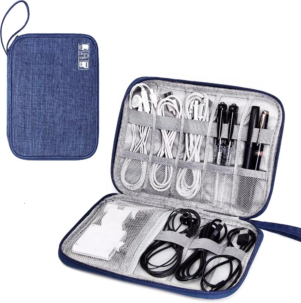 Blue Cable Organiser Pouch | Cable Organizer