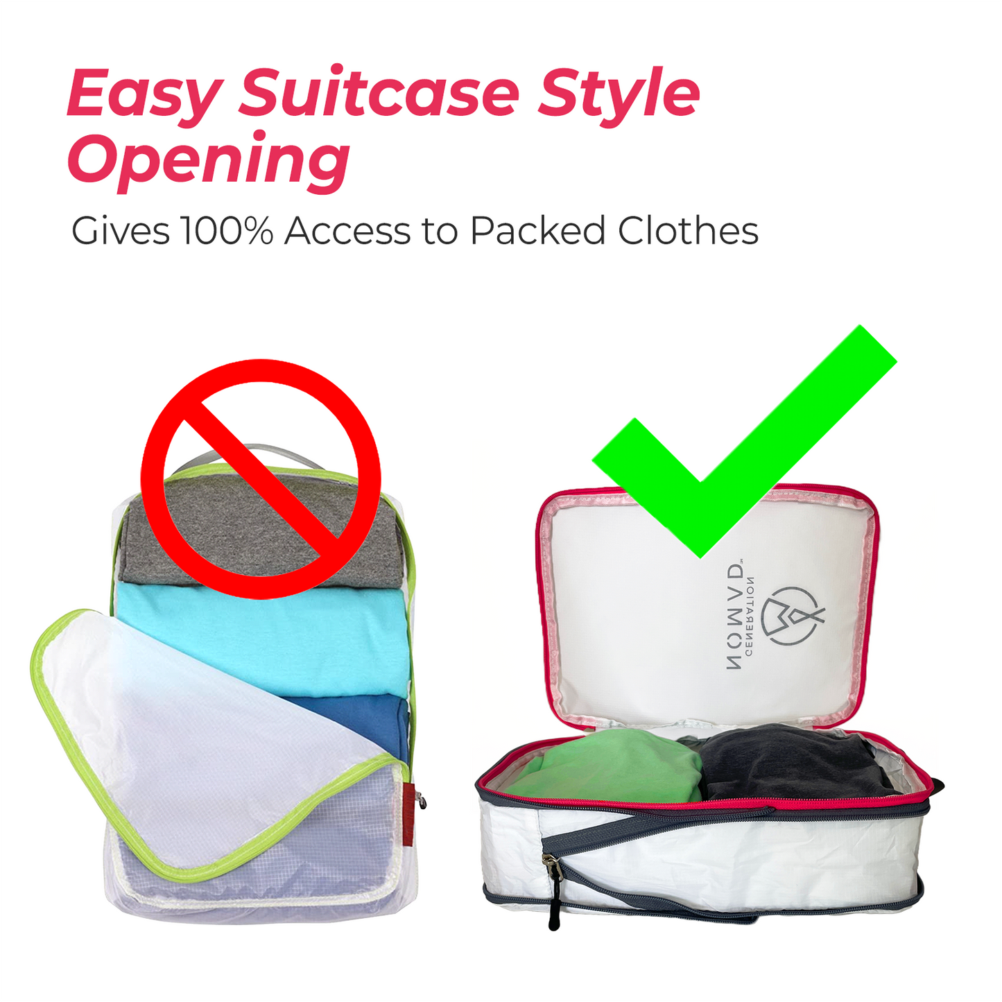 Compression Packing Cubes Set for Travel | Best Compression Packing Cubes |Generation Nomad™