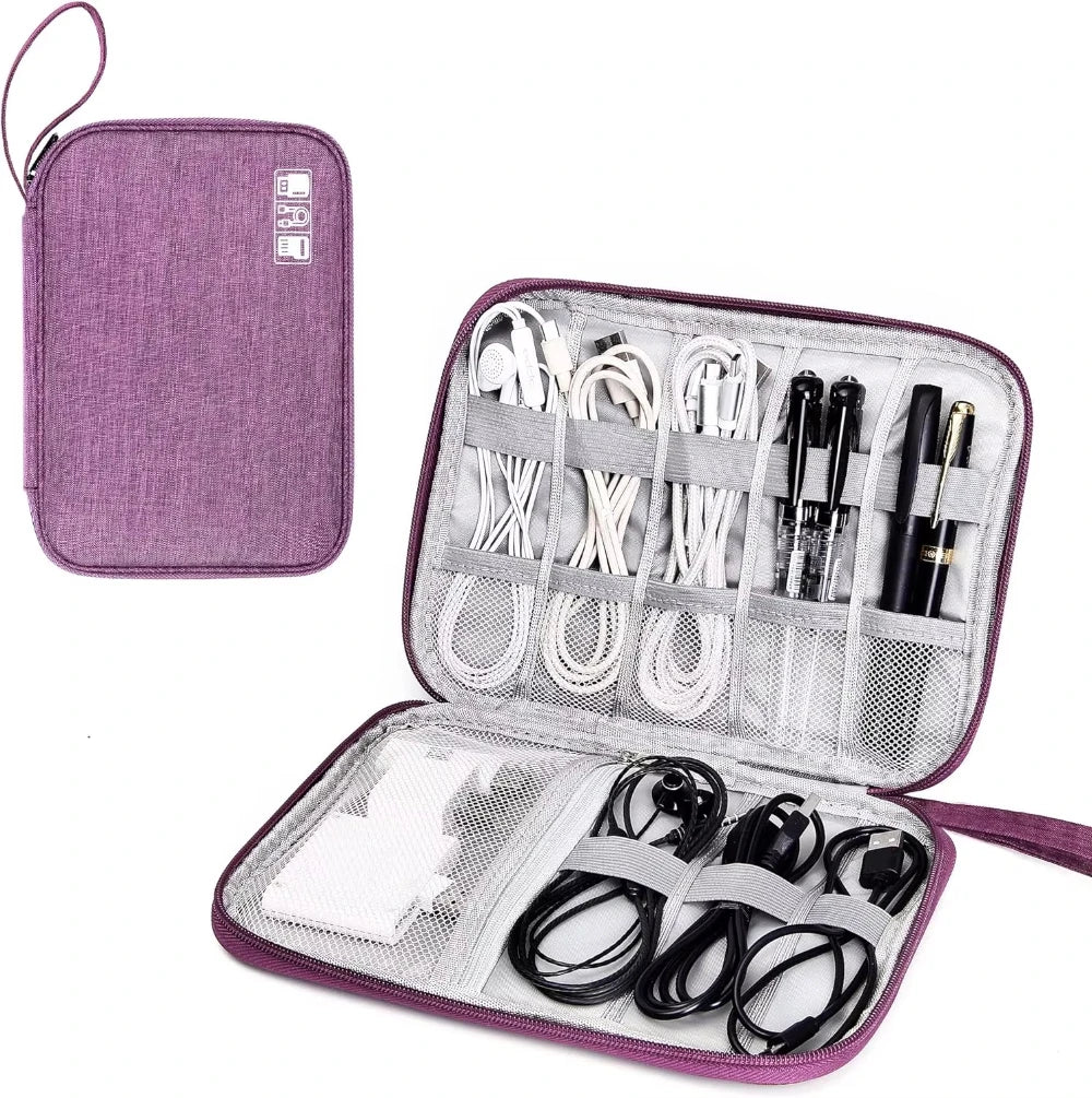 Purple Cable Organiser Pouch | Cable Organizer