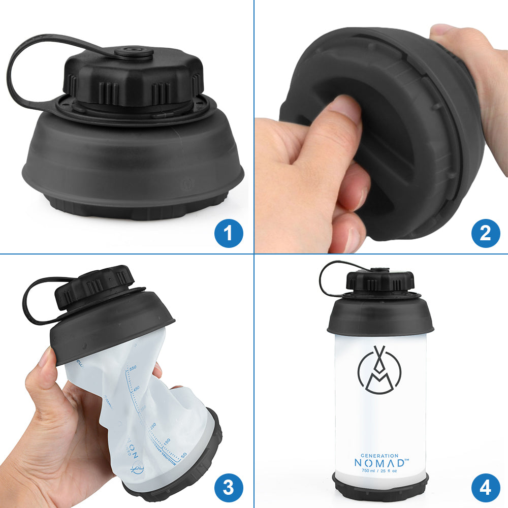 Collapsible Water Bottle for Travel | Compact Water Bottle