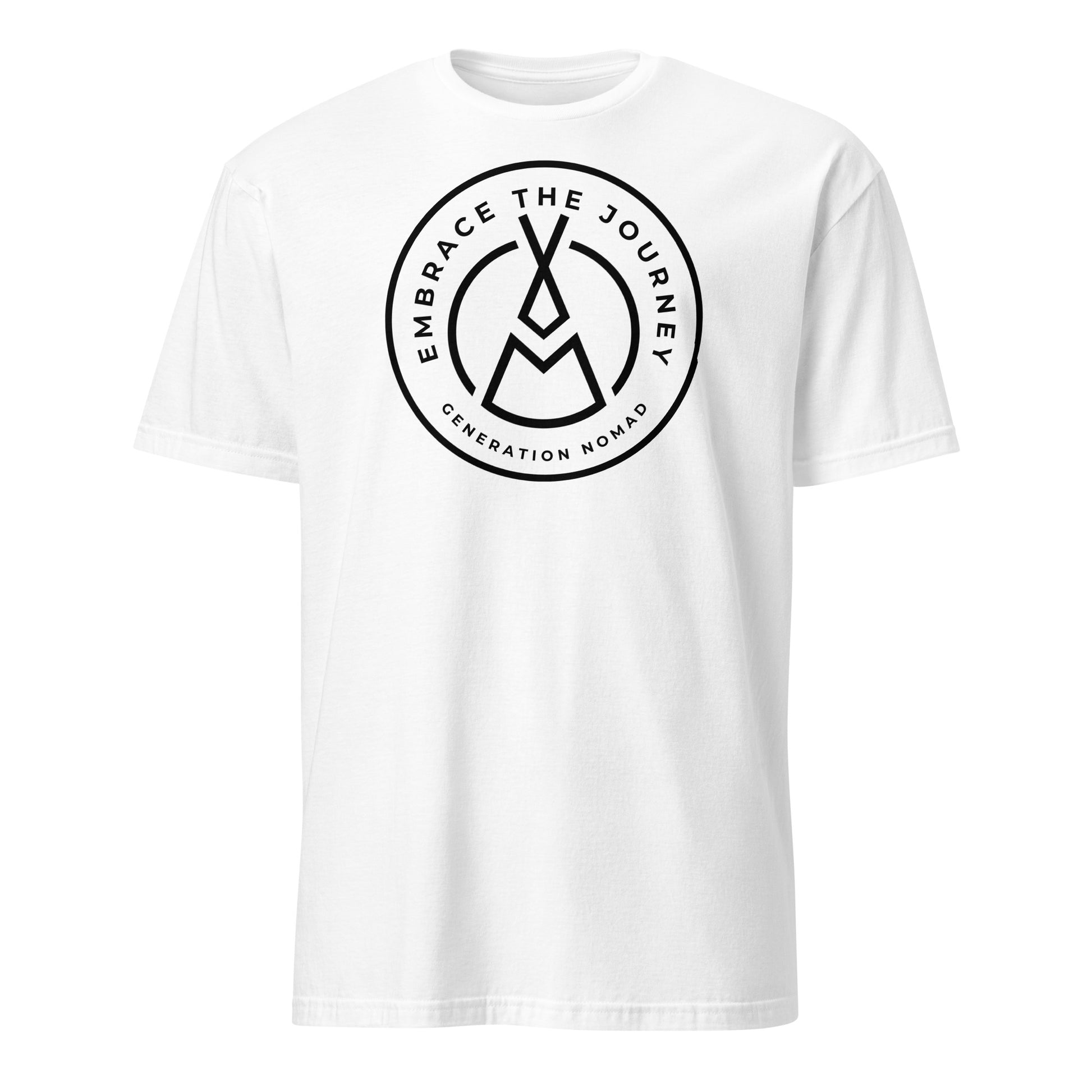 White Buy Nomad Nexus Tee | Adventure Tee | Digital Nomad Life