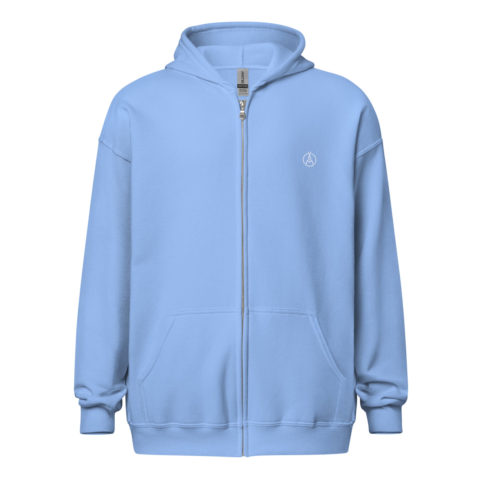 Light Blue Light Zip Up Hoodie