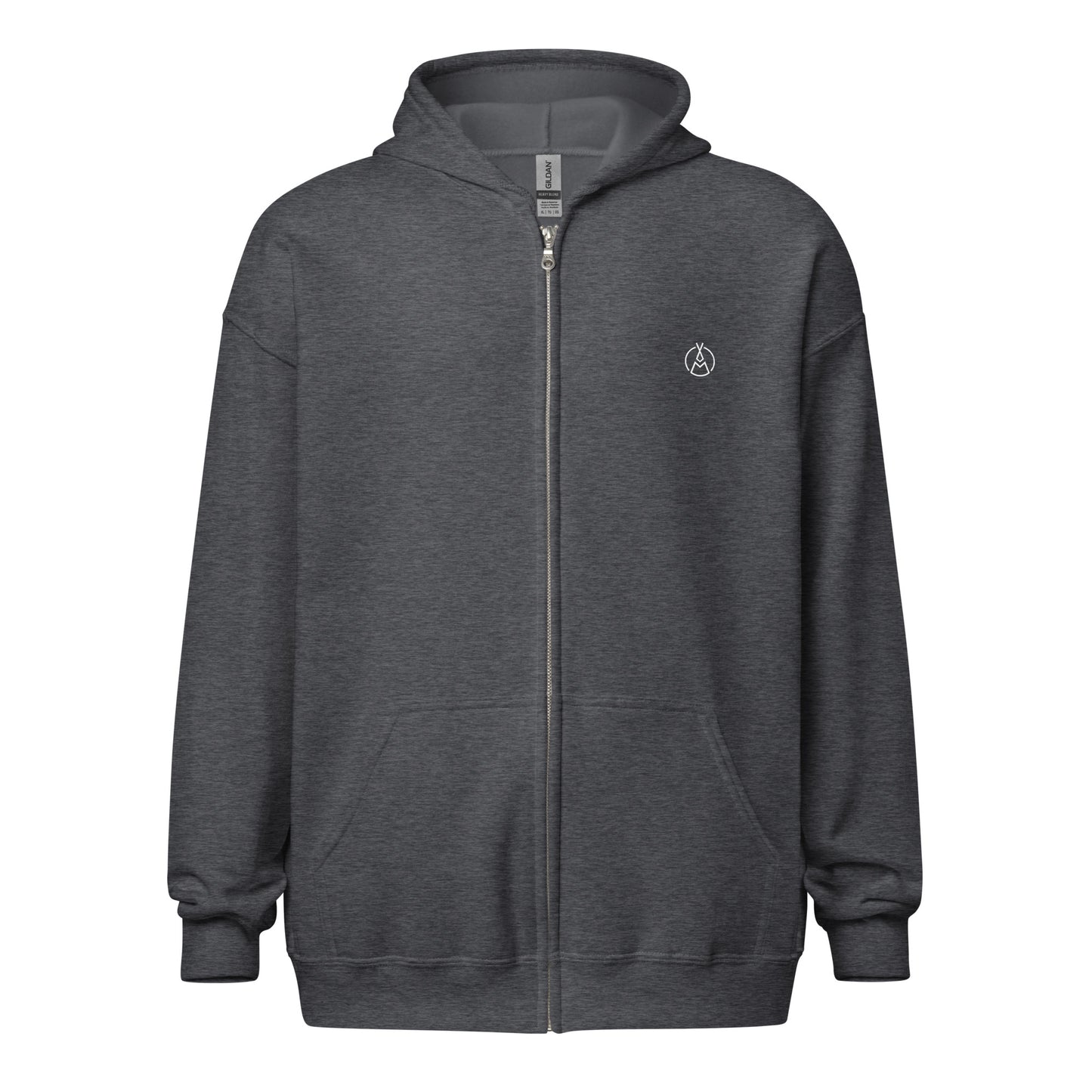 Gray Light Zip Up Hoodie