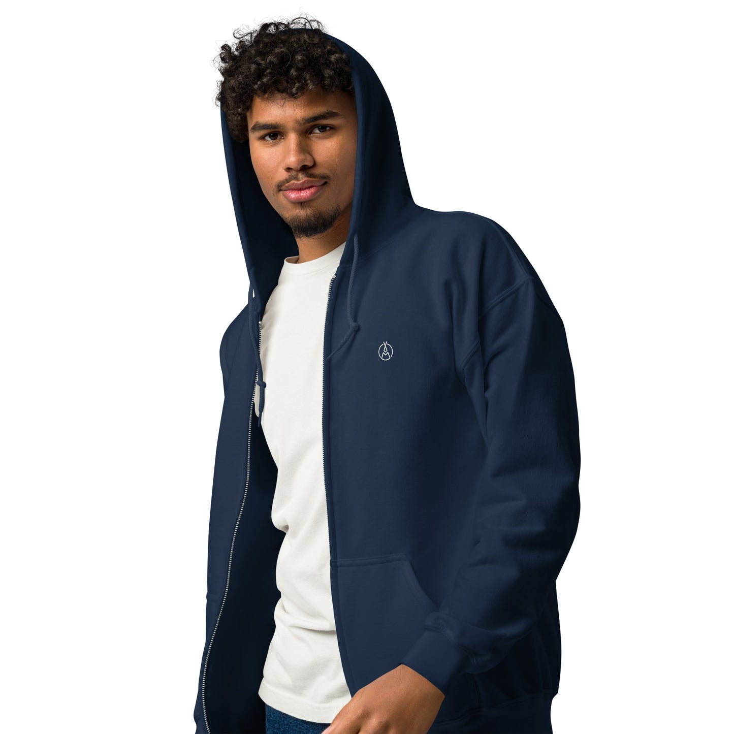 Blue Light Zip Up Hoodie