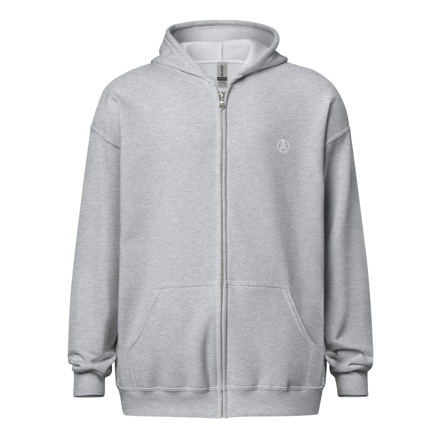 Gray Light Zip Up Hoodie