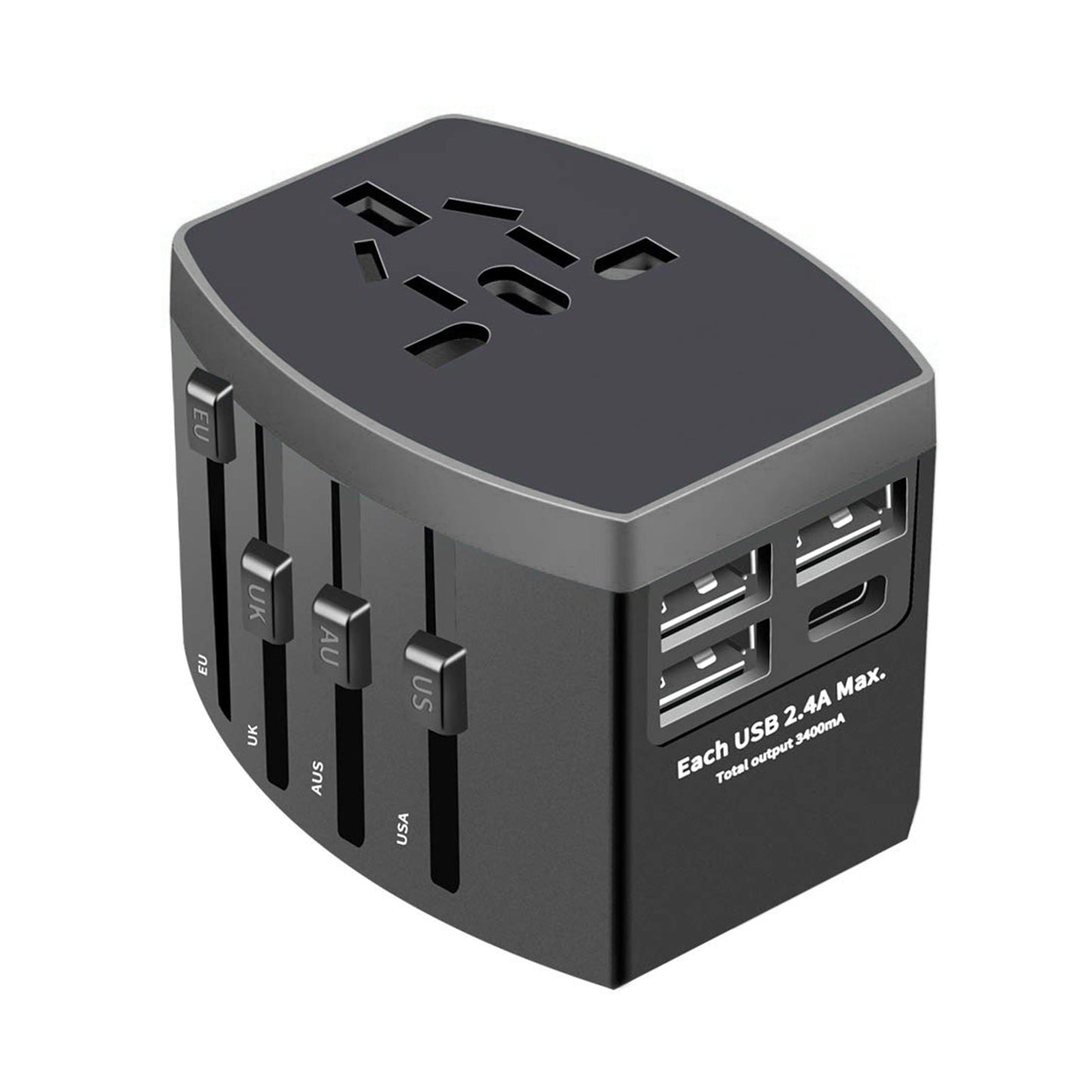 Universal Travel Adapter | Converter with USB & Type C Ports