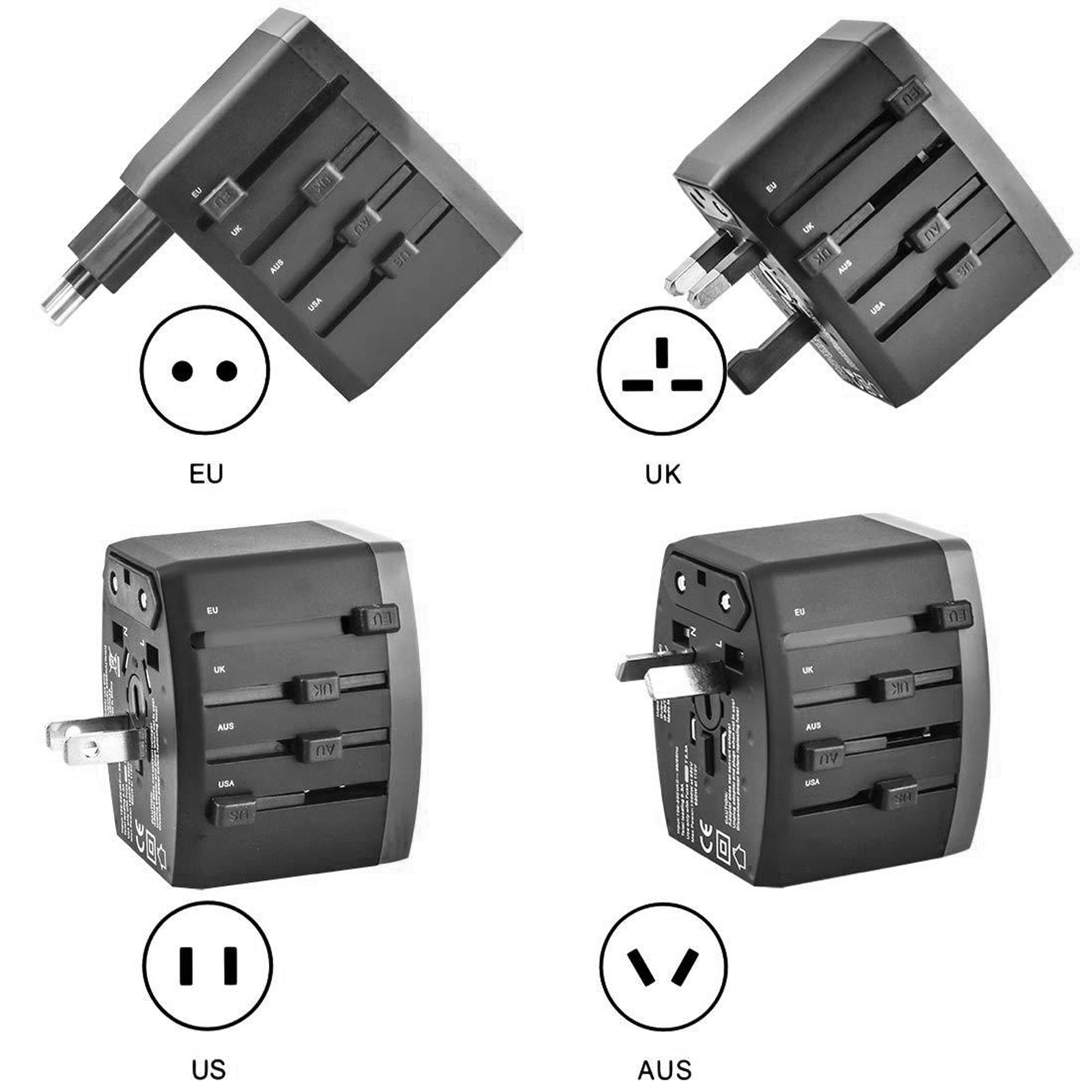 Universal Travel Adapter | Converter with USB & Type C Ports